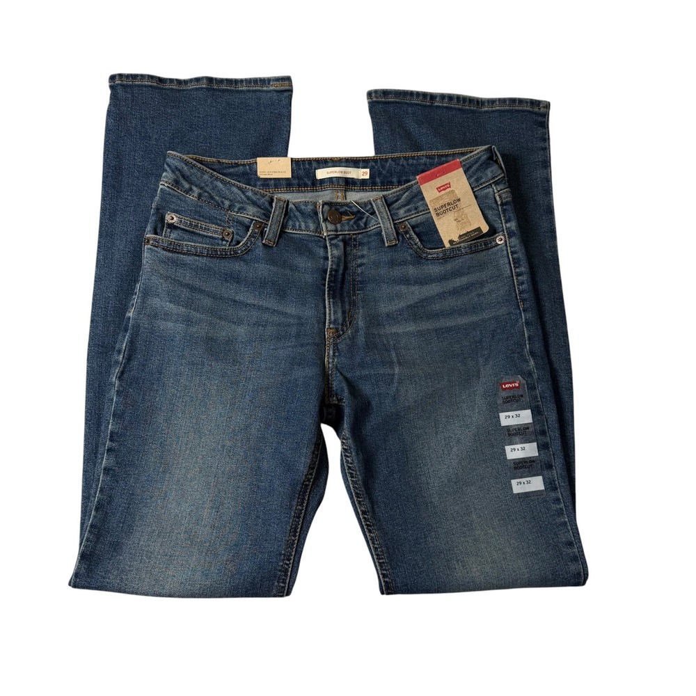 Levis Superlow Bootcut Jeans Womens 29x32 Medium Wash Blue Denim A4679-0013 NEW